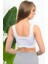 Kadın Toparlayıcı Crop Korse Kalın Askılı Seamless Dikişsiz Örme Büstiyer 4