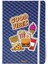 A5 Desenli Sert Kapak Lastikli Defter Fast Food 1
