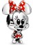 Gümüş S925 Damgalı Disney Puantiye Fiyonklu ve Elbiseli Minnie Charm 1