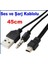 Bluetooth Speaker Mp3 İçin 5pin Mini USB ile 3.5 mm Aux Jak Erkek 45 cm Uzunluk 2