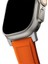 Apple Watch ile Uyumlu 44MM Kordon Kauçuk Spor Esnek Kayış Metal Tokalı Glamour Kordon Orange 5