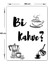 Cam Tablo | Kahve Köşesi - Bi Kahve | Beyaz Fon | 2
