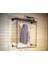 Dekoratif Borudan Raf ve Askılık 100 cm 3