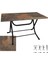 Modern Katlanır Werzalit Tabla Masa (80X120) - Metalic Oxid 1 1