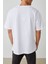 Unisex Kartal Baskılı Beyaz Oversize Tshirt 3