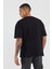 Unisex Colourful Faces Baskılı Siyah Oversize Tshirt 2