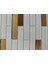 Mutfak Tezgah Arası ve Iç Dekorasyon Için 20X98X4 Mm, 30 cm Fileli, Beyaz & Gold Mix Kristal Cam Mozaik. ( 1 Koli = 11 File Karo = 1 m2 Fiyatıdır ) 4