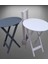 Çanta Zigon Sehpa Oval Model Ikili Takım Ahşap Mdf Gri ve Beyaz Renk Uyumu El Yapımı 3