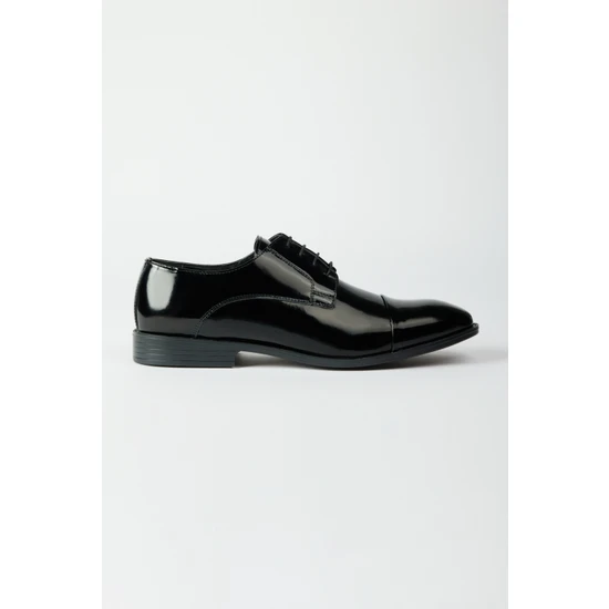 ALTINYILDIZ CLASSICS Erkek Siyah %100 Deri Klasik Rugan Ayakkabı
