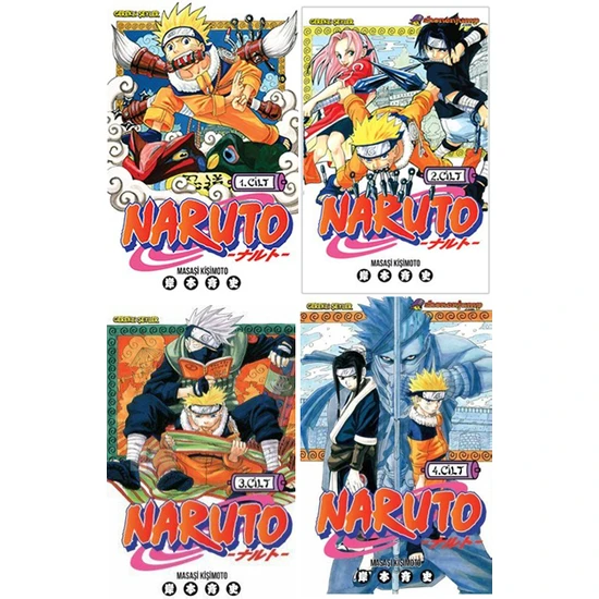 Naruto 1-2-3-4. Ciltler Manga Seti - Masaşi Kişimoto