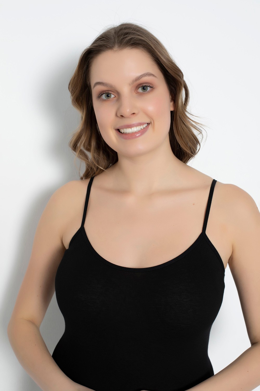 Saac 2 Adet Penye Likralı Süprem Beyaz Renk Ip Askı Kancalı Badi - Bodysuits- 590 görsel 5