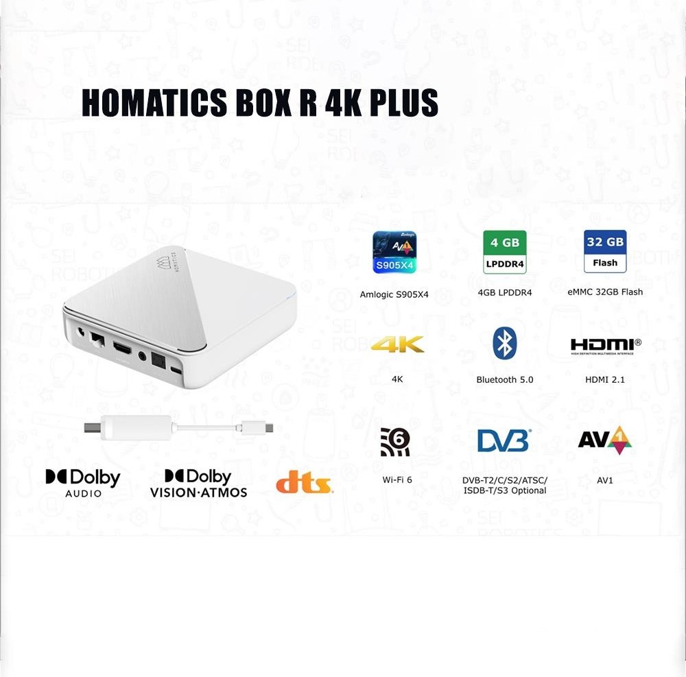 Homatics Box R 4k Android Tv 11 + Funda Negra PROTEC + MEM 32G - Promart