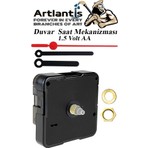 Artlantis Duvar Saat Mekanizması 1 Adet 10 mm Şaft Sessiz Saat Motoru Akrep Yelkovan Okul Deney Saat Yapım
