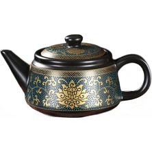 Haitn Jingdezhen Vintage Siyah Seramik Çay Potu Çin Çay Seti Özelleştirme Porselen Çaydanlık Oolong Çayı El Yapımı Su Isıtıcısı 240ML | Çaydanlıklar (15.2x7.5cm 240ML / 1) (Yurt Dışından)