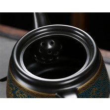 Haitn Jingdezhen Vintage Siyah Seramik Çay Potu Çin Çay Seti Özelleştirme Porselen Çaydanlık Oolong Çayı El Yapımı Su Isıtıcısı 240ML | Çaydanlıklar (15.2x7.5cm 240ML / 1) (Yurt Dışından)