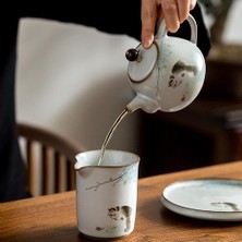 Haitn Seramik Basit Sevimli Kedi Ofis Çaydanlık Yaratıcı Porselen Çay Potu Kolu ile Ev Retro Ru Kung Kung Fu Kettle Drinkware | Çaydanlıklar (Yurt Dışından)