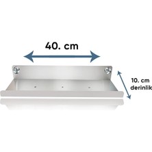 Bermega Inox, Ömürlük Paslanmaz Çelikten Raf Ikili Takım, Banyo Rafı, Şampuanlık, Sabunluk, Banyo Aksesuar