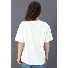 Fergolli T-Shirt Bisiklet Yaka Amour Baskılı - Mavi