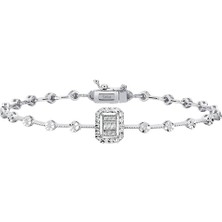 Sirius Pırlanta Işıltı Efektli Baget Pırlanta Su Yolu Bileklik 0447B0002