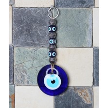 Elifeshop Lüks Hasır Işlemeli Asmalı Hediyelik & Dekoratif Nazar Boncuğu Çakra Göz Duvar Vitrin Masa Ofis Süsü