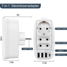 Joyne Genişletilmiş Çift Soket Adaptörü Akıllı 7 1 USB Şarj Cihazı Akım Koruması Soket (Yurt Dışından)