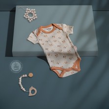 Tiffany Baby Kız Bebek Çiçekli Yarım Kol Çıtçıtlı Body Krem/somon 38008