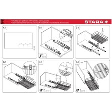 Starax 2334 Bağımsız Çift Açılım Gizli Raylı Çekmece Sepeti 50LİK Frenli Krom S-2334-C