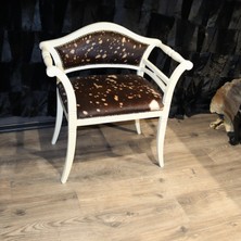 Dericibey Hamlaklı Fransız Tasarım Doğal Dana Derisi Tekli Klasik Koltuk