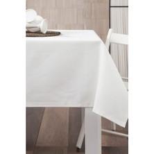 Zeren Home Beyaz Masa Örtüsü | Özel Ölçü Dikim İmkanı | Dertsiz Kumaş | Sıvı Geçirmez | OEKO-TEX® 100