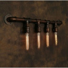 Blbn Design Dekoratif Duvara Borudan Aydınlatma Lambader