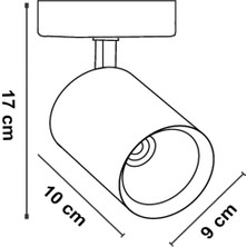 Led Projem 30W LED Ray Spot Siyah 4 Adet ve 1 Metre Ray Set