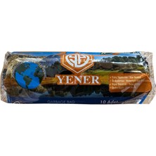 Yener Endüstriyel Jumbo Çöp Torbası Poşeti  2 Kat  Siyah  400 gr  80 x 110 cm cm 10 Adetlik Rulo