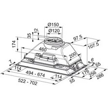 Franke Fbı 525 Bk Mat Siyah Ankastre Box Aspiratör