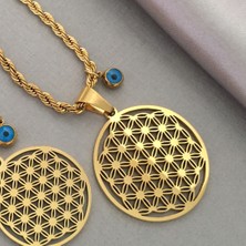 Hana Jewelry Yaşam Çiçeği Çelik Kolye