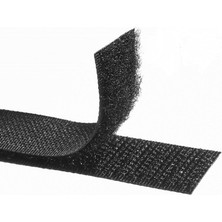 Bayar Kumaş Cırt Cırtlı Bant - Kaliteli Cırt Bant - (En 2 cm ) (2 Mt) Siyah