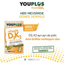 Youplus Vitamin D3K2 1000 IU 20 ML Oral Damla - Abdi İbrahim