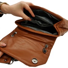 Posh Bags Vinca Kapitone Suni Deri Omuz ve Çapraz Zincir Askılı Kadın Çanta