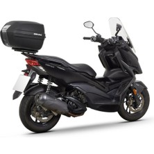 Motoanl Motosiklet Arka Çanta Karbon Desen Scooter Motor Tur Çantası Siyah 44 Lt