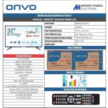 Ov32150 32'' 82 Ekran Uydu Alıcılı Hd Android Smart Led Tv