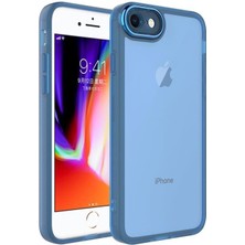 Musal Apple iPhone Se 2020 Kılıf Metal Kamera Korumalı Transparan Renkli Kapak