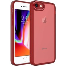 Musal Apple iPhone Se 2020 Kılıf Metal Kamera Korumalı Transparan Renkli Kapak