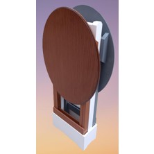 Bengi Ticaret Zigon Çanta 90123 Sehpa Oval Model İkili Takım Mdf  Gri-Ceviz Renk Uyum El Yapım