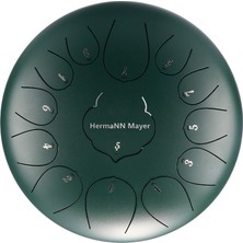 Hermann Mayer 12 Inç 13 Ses Tongue Drum -Yeşil