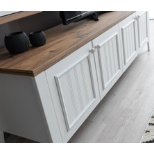 Yalı Raflı Dolaplı Tv Ünitesi 180CM