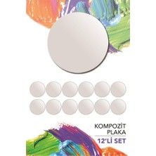 Artebella 10 cm Pres Kompozit Yuvarlak Plaka 12'li Paket