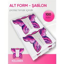 Endi Professional Alt Form Şablon Extra Yapışkanlı - Kelebek - 100 Adet