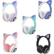 Htun Kablosuz Sevimli Kedi Kulak Kulaklıkları Bluetooth Kulaklık LED Kulaklık Kulaklık Kulaklık Kulaklığı? (Yurt Dışından)