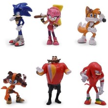 Htun 6pcs Anime Sonic Hedgedog Pvc Figür Bebek (Yurt Dışından)