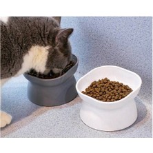 Htun Pet Malzemeleri Cat Bowl, Servikal Omurga, Eğik Ağız, Anti-Overdourning Içme Kasesi (Yurt Dışından)