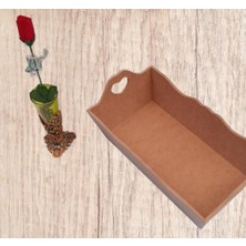 Bengi Ticaret Hobi ERDL 90056 Dekoratif Model Ekmek Tepsisi Ahşap MDF Kalpli El Yapımı